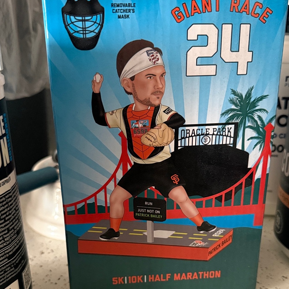 Giant Race 2024 Bobblehead with Catcher's Mask